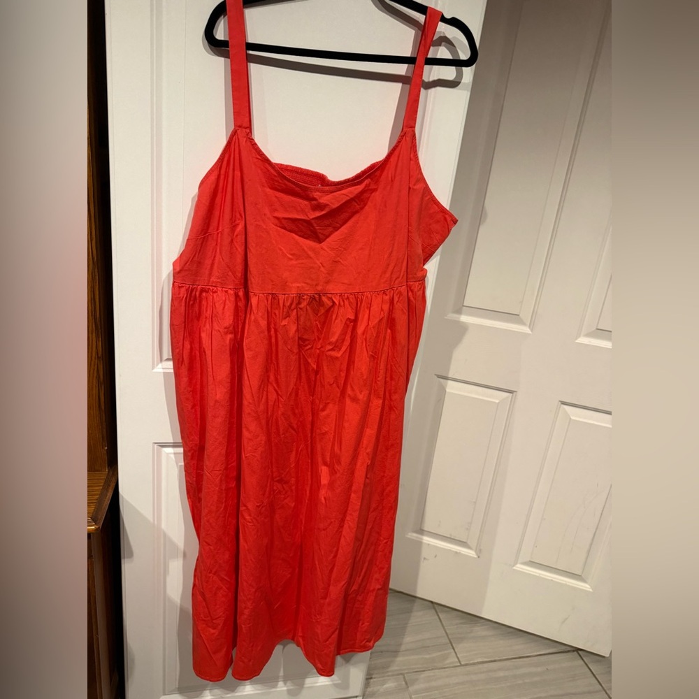 Ava & Viv Bold Orange Sleeveless Dress